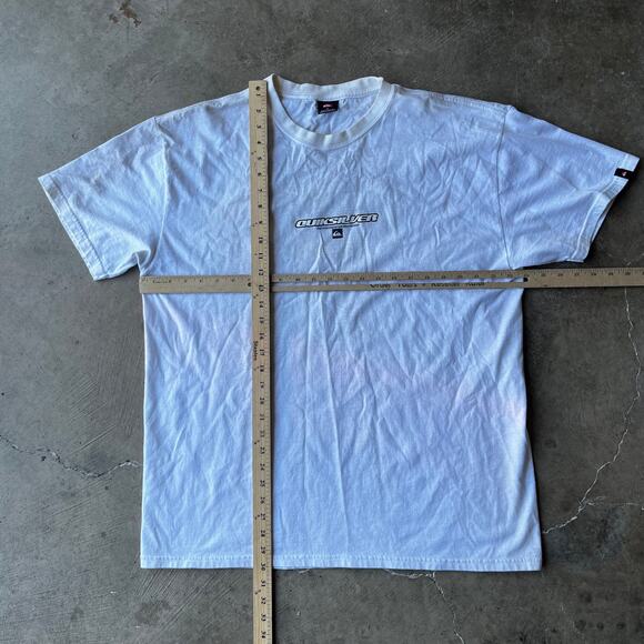 VINTAGE QUIKSILVER SURF SHIRT BOARDRIDING DOUBLESIDED WHITE MENS XL 00S Y2K - Picture 3 of 5